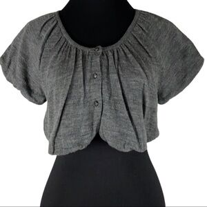 ❤️MOTH WOOL CROPPED CARDIGAN SWEATER